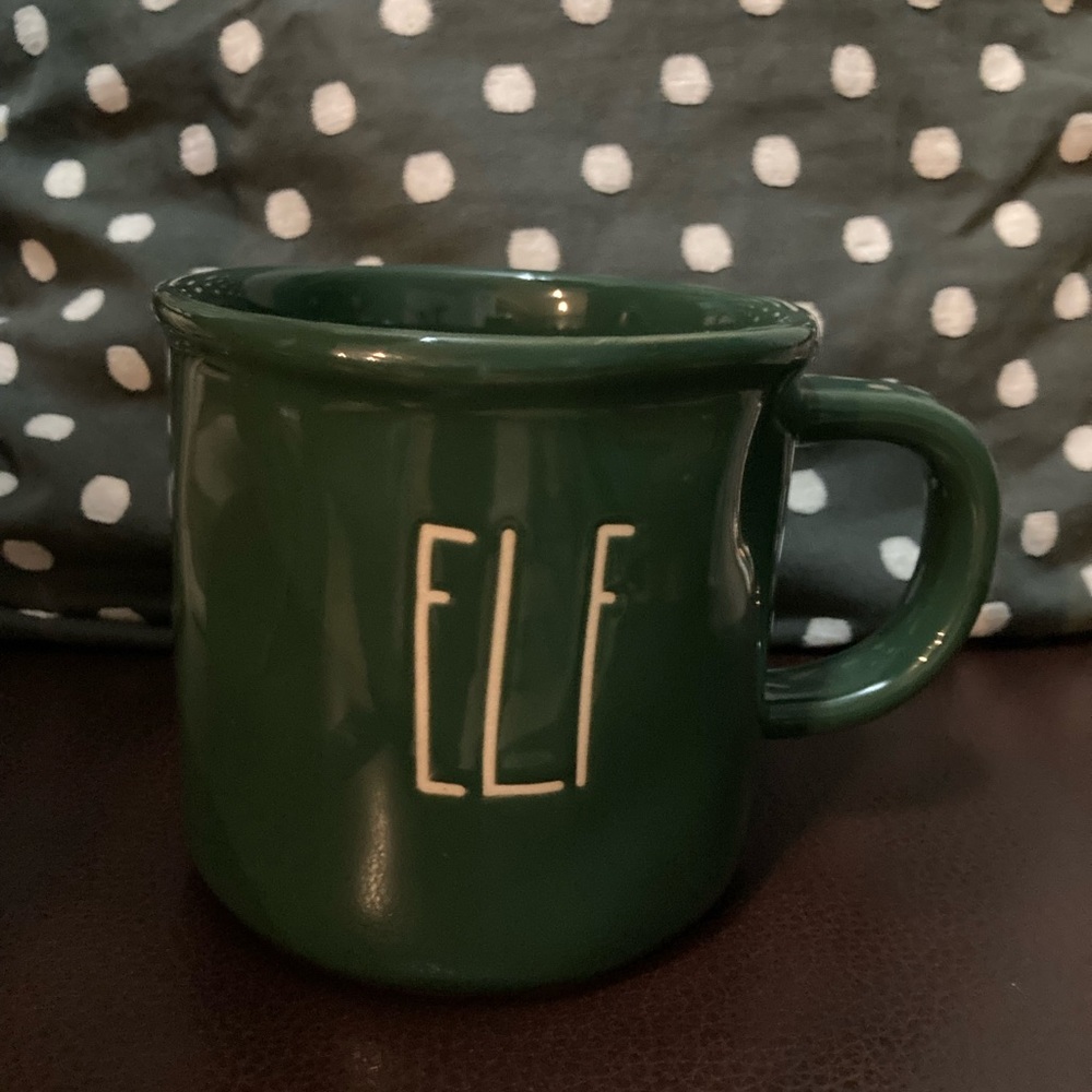 Rae Dunn Green Elf Coffee Mug GREEN